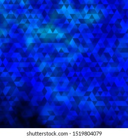 Dark BLUE vector template with crystals, triangles. Abstract gradient illustration with triangles. Best design for posters, banners.