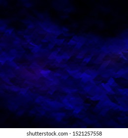 Dark BLUE vector template with crystals, triangles. Illustration with set of colorful triangles. Best design for posters, banners.