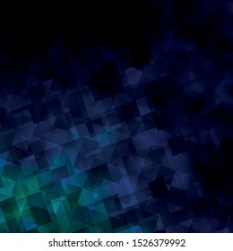 Dark BLUE vector template with crystals, triangles. Abstract gradient illustration with triangles. Design for your promotions.