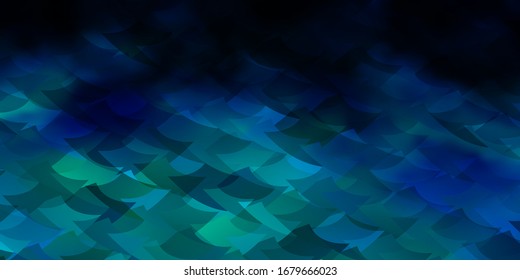 Dunkle BLAU-Vektorillustration-Vorlage mit Kristallen, Quadraten. Abstrakte Illustration mit Quadraten, Linien. Design für Ihre Werbeaktionen.
