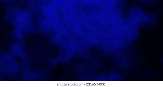 Dark BLUE vector template with crystals, triangles. Illustration with set of colorful triangles. Pattern for commercials.