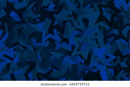 Plantilla de Vector AZUL oscuro con cristales, triángulos. Hermosa ilustración con triángulos en estilo de la naturaleza. Diseño moderno para su tarjeta de visita.
