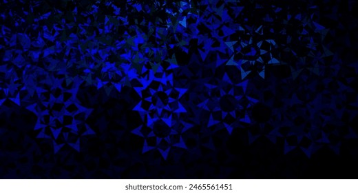 Dark blue vector template with crystals, triangles. Illustration with set of colorful triangles. Pattern for commercials.