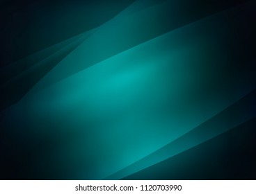 Dark BLUE vector template with curved lines. Glitter abstract illustration with colored sticks. Best design for your ad, poster, banner.