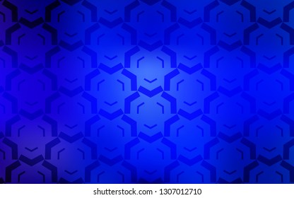 Dark BLUE vector template with curved lines. Brand new colorful illustration in simple style. A completely new design for your business.