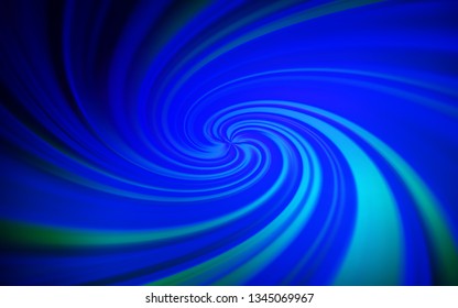 Dark BLUE vector template with curved lines. Brand new colorful illustration in simple style. A completely new template for your design.