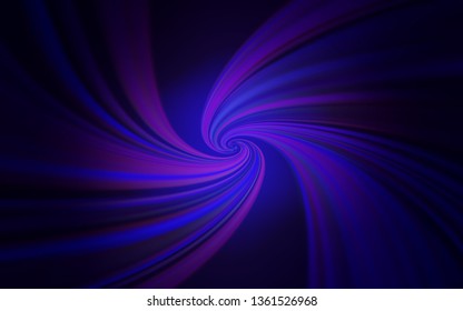 Dark BLUE vector template with curved lines. Modern gradient abstract illustration with bandy lines. Colorful wave pattern for your design.