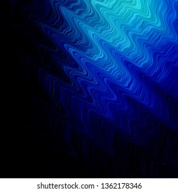 Dark BLUE vector template with curved lines. Bright sample with colorful bent lines, shapes. Template for cellphones.