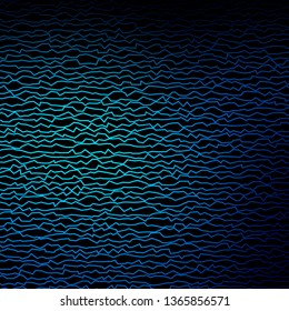 Dark BLUE vector template with curved lines. Colorful illustration in abstract style with bent lines. Pattern for websites, landing pages.