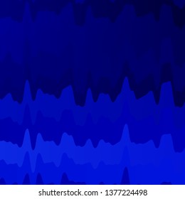 Dark BLUE vector template with curved lines. Bright sample with colorful bent lines, shapes. Best design for your ad, poster, banner.