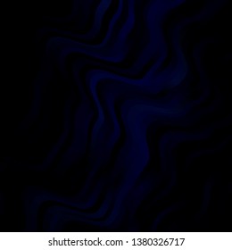 Dark BLUE vector template with curved lines. Colorful illustration, which consists of curves. Smart design for your promotions.