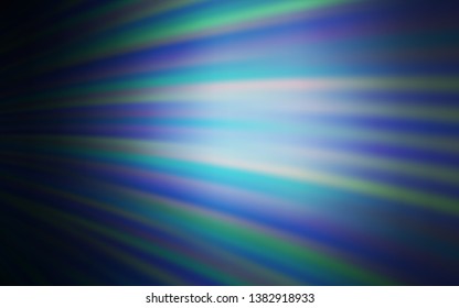 Dark BLUE vector template with curved lines. Colorful illustration in simple style with gradient. Brand new design for your ads, poster, banner.