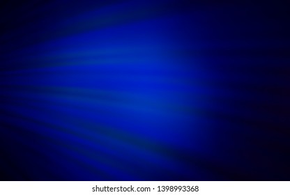 Dark BLUE vector template with curved lines. Modern gradient abstract illustration with bandy lines. New composition for your brand book.