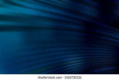 Dark BLUE vector template with curved lines. An elegant bright illustration with gradient. Abstract style for your business design.