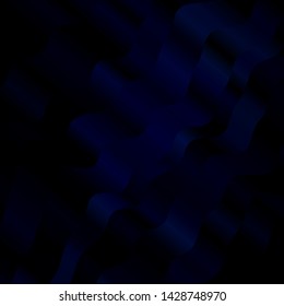 Dark BLUE vector template with curved lines. Abstract gradient illustration with wry lines. Pattern for commercials, ads.