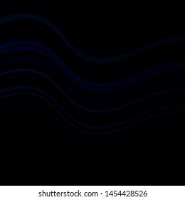 Dark BLUE vector template with curved lines. Illustration in halftone style with gradient curves. Pattern for ads, commercials.