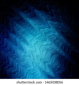 Dark BLUE vector template with curved lines. Colorful illustration, which consists of curves. Template for your UI design.