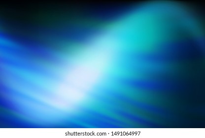 Dark BLUE vector template with curved lines. Colorful abstract illustration with gradient lines. Pattern for your business design.