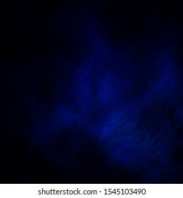 Dark BLUE vector template with curved lines. Illustration in abstract style with gradient curved.  Design for your business promotion.