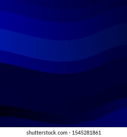 Dark BLUE vector template with curved lines. Illustration in abstract style with gradient curved.  Pattern for busines booklets, leaflets