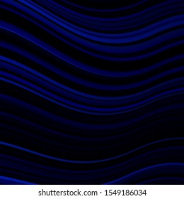 Dark BLUE vector template with curved lines. Brand new colorful illustration with bent lines. Best design for your posters, banners.