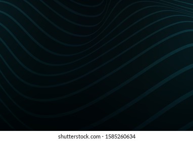 Dark BLUE vector template with curved ribbons. Brand-new colored illustration in blurry style with gradient. Brand-new design for your ads, poster, banner.