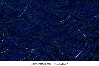 Dark BLUE vector template with curved lines. Smart illustration in abstract style with gradient lines.  Simple template for your design.