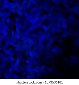 Dark BLUE vector template with curves. Colorful illustration in abstract style with bent lines. Design for your business promotion.