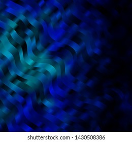 Dark BLUE vector template with curves. Brand new colorful illustration with bent lines. Smart design for your promotions.