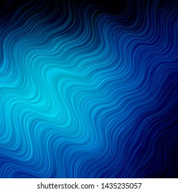 Dark BLUE vector template with curves. Colorful illustration in abstract style with bent lines. Pattern for websites, landing pages.
