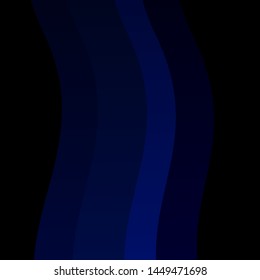 Dark BLUE vector template with curves. Bright illustration with gradient circular arcs. Best design for your ad, poster, banner.
