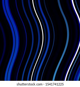 Dark BLUE vector template with curves. Bright sample with colorful bent lines, shapes. Smart design for your promotions.