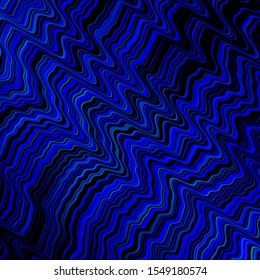 Dark BLUE vector template with curves. Gradient illustration in simple style with bows. Pattern for websites, landing pages.