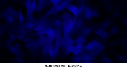 Dark BLUE vector template with curves. Colorful illustration with curved lines. Design for your business promotion.