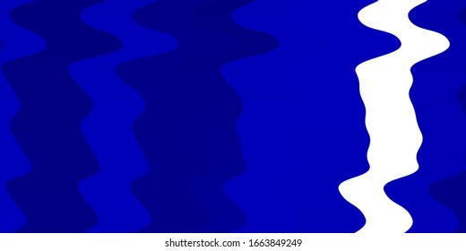 Dark BLUE vector template with curves. Colorful illustration in abstract style with bent lines. Design for your business promotion.