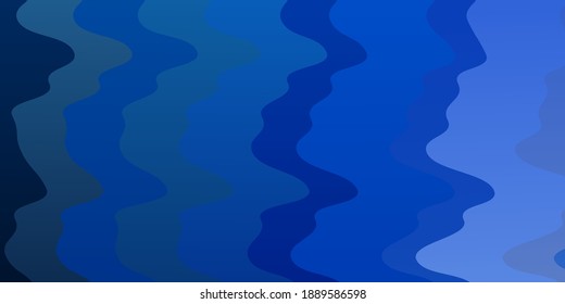 Dark BLUE vector template with curves. Colorful illustration with curved lines. Pattern for websites, landing pages.