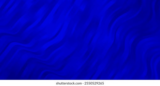 Dark BLUE vector template with curves. Abstract gradient illustration with wry lines. Design for your business promotion.