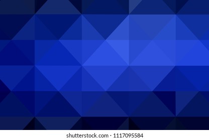 Dark BLUE vector template with gradient triangles. Shining colorful illustration with triangles. Brand new style for your business design.