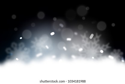 Dark BLUE vector template with ice snowflakes. Modern geometrical abstract illustration with crystals of ice. The pattern can be used for new year ad, booklets.