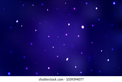 Dark BLUE vector template with ice snowflakes. Modern geometrical abstract illustration with crystals of ice. The pattern can be used for year new  websites.