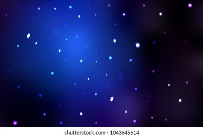 Dark BLUE vector template with ice snowflakes. Modern geometrical abstract illustration with crystals of ice. The pattern can be used for new year leaflets.