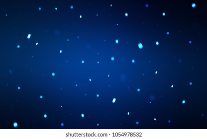 Dark BLUE vector template with ice snowflakes. Modern geometrical abstract illustration with crystals of ice. The pattern can be used for year new  websites.