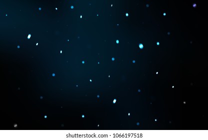 Dark BLUE vector template with ice snowflakes. Decorative shining illustration with snow on abstract template. The pattern can be used for year new  websites.