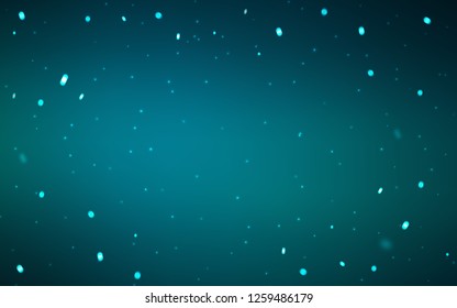 Dark BLUE vector template with ice snowflakes. Shining colorful illustration with snow in christmas style. New year design for poster, banner.