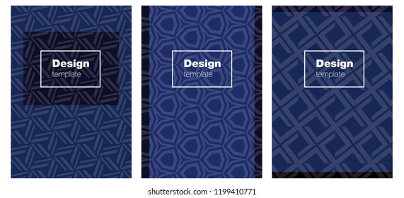 Dark BLUE vector template for journals. Web interface on abstract background with colorful gradient. New design for cover of books.