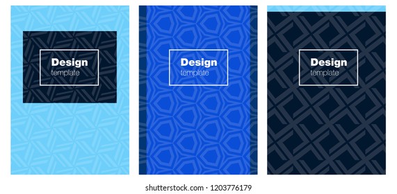 Dark BLUE vector template for journals. Web interface on abstract background with colorful gradient. Pattern for business books, journals.