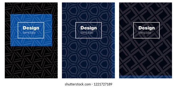 Dark BLUE vector template for journals. Web interface on abstract background with colorful gradient. Template for magazines, jurnals.