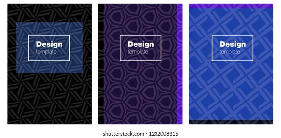 Dark BLUE vector template for journals. Blurred decorative design in abstract style with textbox. New design for cover of books.