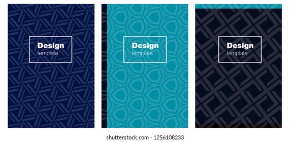 Dark BLUE vector template for journals. Glitter abstract design concept with text box. Pattern for business books, journals.