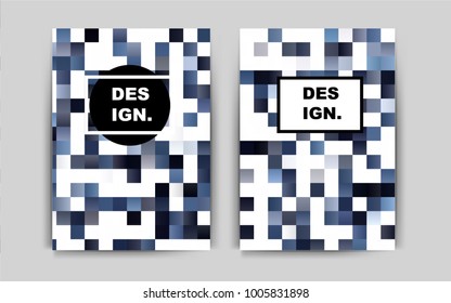 Dark BLUE vector template for landing pages. Glitter abstract design concept with text box. Beautiful design for cover of notepads.